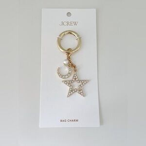 J. Crew Crystal Star And Moon Bag Charm